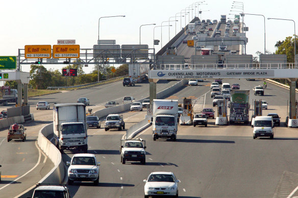 Traffic has increased by 5 per cent to 123,000 vehicles every day on the upgraded Gateway Motorway. There are no plans for further car bridges in Brisbane being studied by the Department of Transport and Main Roads.