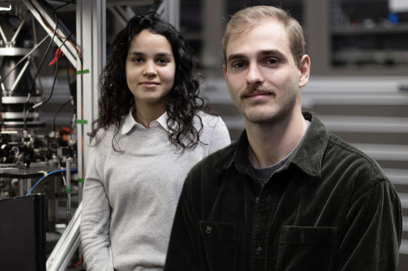 Sydney scientists Vanessa Olaya Agudelo and Dr Christophe Valahu used a quantum device to slow down a chemical process by 100 billion times.