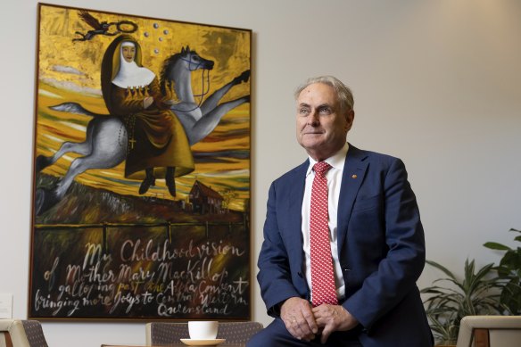 Trade Minister Don Farrell hung a portrait of Saint Mary MacKillop on the wall of his Parliament House wall for guidance.
