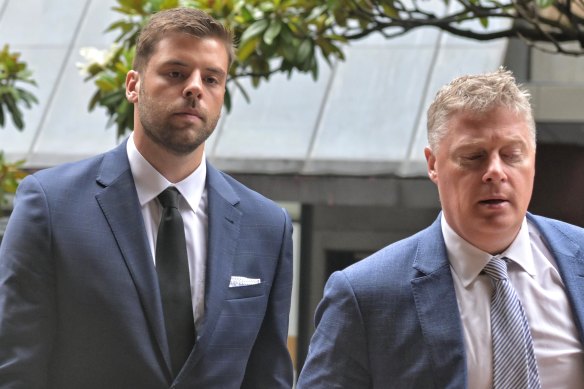 Daniel Keneally (left) with his lawyer, Paul McGirr, on Thursday.