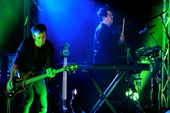 Tolhurst, right, on stage with The Cure at the Sydney Opera House in 2011.