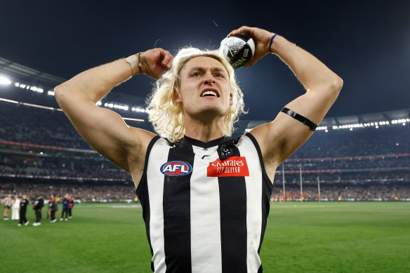 Darcy Moore will lead his team into this year’s grand final. 