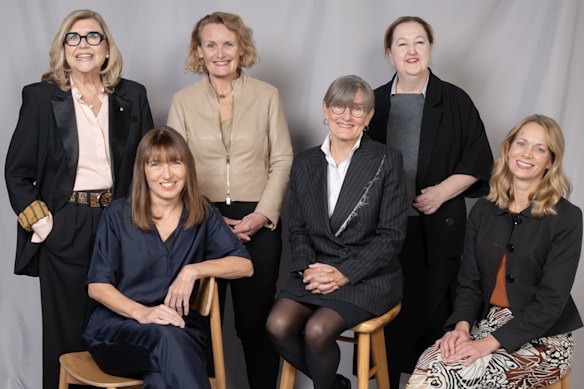From left Kim McKay (Australian Museum); Maud Page (Art Gallery of NSW); Dr Caroline Butler-Bowdon (State Library of NSW); Louise Herron (Sydney Opera House); Lisa Havilah, (Powerhouse Museum); Annette Pitman (Museums of History NSW).