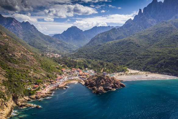 Porto, Corsica. Be enchanted by the scenic villages or simply laze on the beautiful beaches.