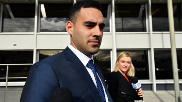 Tyrone May leaves Penrith Courthouse on Monday.