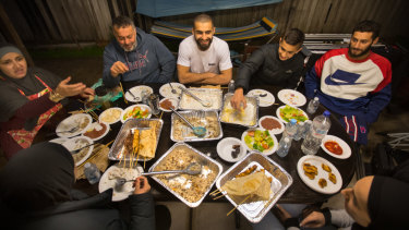 Adam Saad breaks the Ramadan fast with his mum Nejme, father Zafir, and brothers Muhammad and Noah.