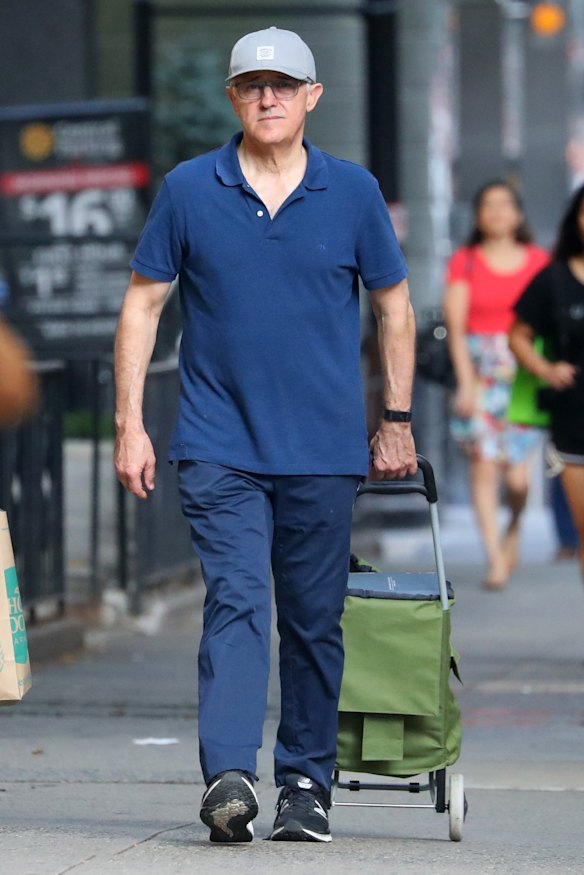 Malcolm Turnbull pictured shopping in New York. 