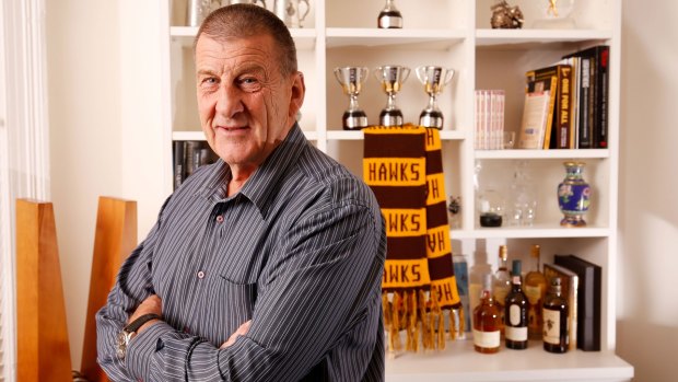  Jeff Kennett in his office after being announced as the Hawthorn president for a second time.