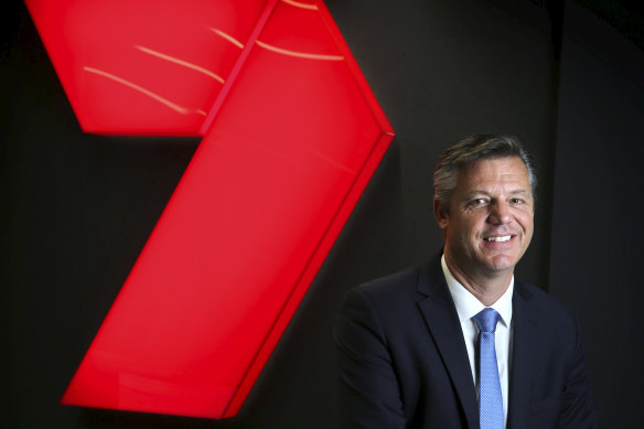 Outgoing Seven chief executive James Warburton said weak advertising markets weighed on the company.