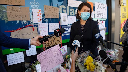Gladys Berejiklian visited her electorate office in Northbridge. 