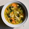 Chicken broth from Food You Want to Eat by Thomas Straker.