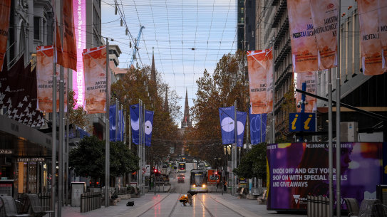 Melbourne was deserted on the first day of winter.