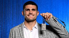 Nathan Cleary with the Brad Fittler Medal.