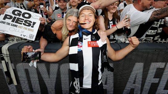 Those were the days: Jack Ginnivan will always be a Collingwood premiership player.