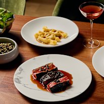 Westholme wagyu and Starward whisky are highlighted across a five-course degustation at Society.