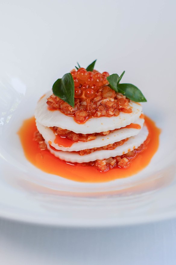 Scallop and 'nduja lasagne.