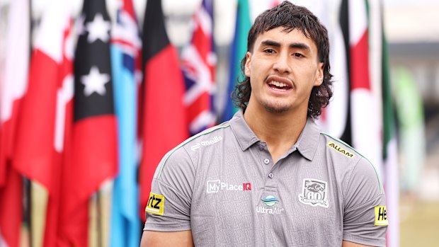 Casey McLean helped promote the NRL’s Multicultural Round at Wentworthville on Tuesday.