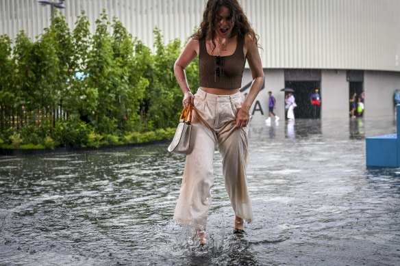 Rain causes chaos on day one of the Australian Open.