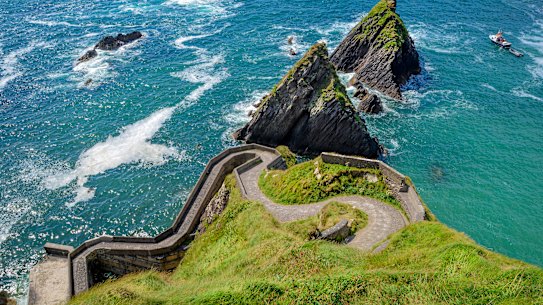 Ireland’s Dingle Peninsula protrudes into the Atlantic Ocean at the extreme edge of Europe.
