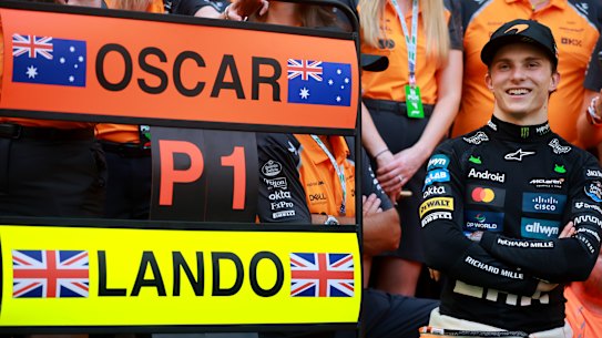 Oscar Piastri celebrates another Grand Prix win this week.