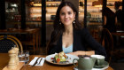 Tara Osborne eating breakfast at Bacio Cucina in Sydney’s CBD