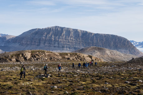 Expeditioners on foot.