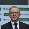 Anthony Albanese during a visit to a medical centre in Leichhardt, Sydney, on Thursday.