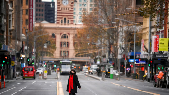 Melbourne is almost deserted on the first day of winter, 2021.