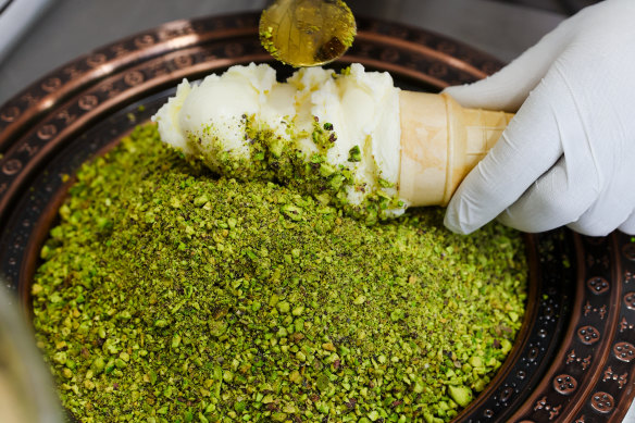 Abu Hassan has been making his Levantine-style booza since 1973.