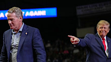 Donald Trump has spoken at length about Jon Husted’s ‘ass’ during two different speeches.