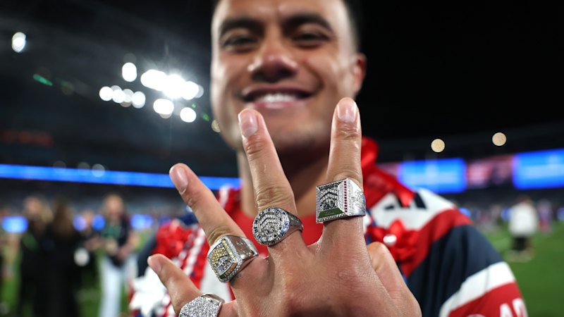‘Boots, pompoms’ and premiership bling: Inside Leniu’s kitbag for last Roosters ride