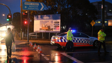 Police set up an exclusion zone outside the hospital following the incident on Thursday. 