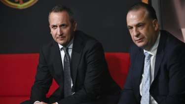 Andrew Abdo and Peter V’landys have a struck a revised broadcast deal with News Corp.