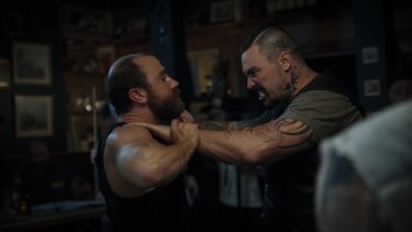 Josh McConville (left) stars as a former soldier with PTSD in Escape and Evasion. 