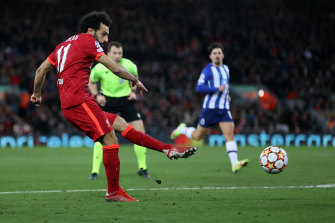 The red-hot Mohamed Salah was again on target for Liverpool against Porto.
