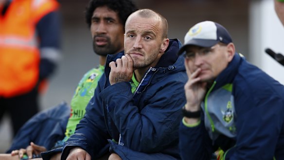 Brisbane bound? Raiders hooker Josh Hodgson.