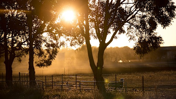 Dry conditions that have taken hold over much of NSW, such as this farm near Mudgee, are forecast to extend into Victoria.