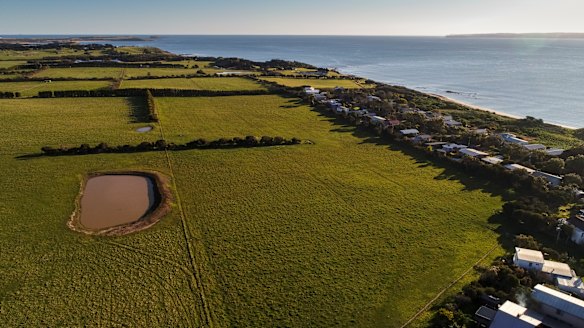 The farmland in Ventnor at the centre of Matthew Guy's controversial planning decision. 