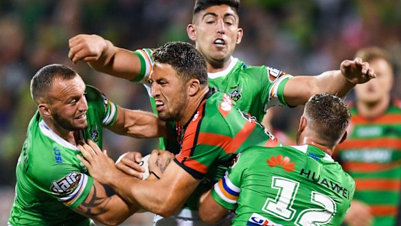 Chinks in the armour: The rumour mill has been in overdrive about Sam Burgess' state of mind at the Rabbitohs.