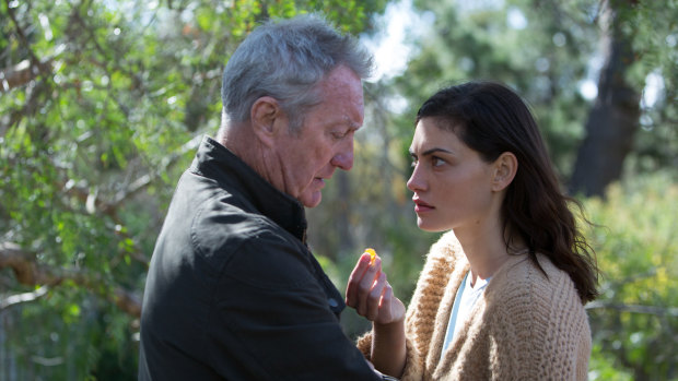 Bryan Brown as Ray and Phoebe Tonkin as the younger Gwen in <i>Bloom</i>.