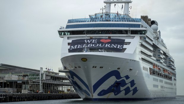 The Coral Princess berths at Station Pier on Thursday morning.