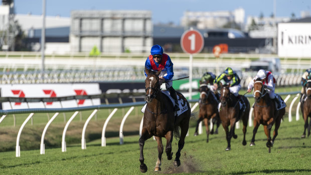 Zaaki was in a race of his own when he won the Doomben Cup.