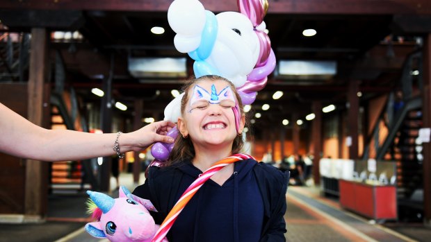 Lilliana Wehbe nailed down as much unicorn gear as she could at the Easter Show showbag preview.