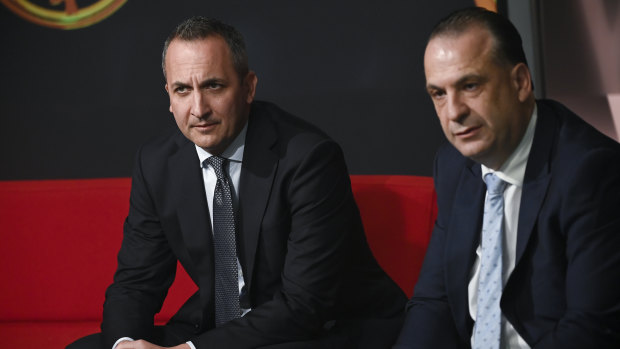 Andrew Abdo and Peter V’landys have a struck a revised broadcast deal with News Corp.