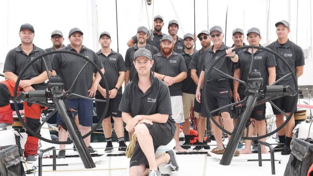 Most of the crew of Winning Appliances ahead of the 2018 Sydney to Hobart.