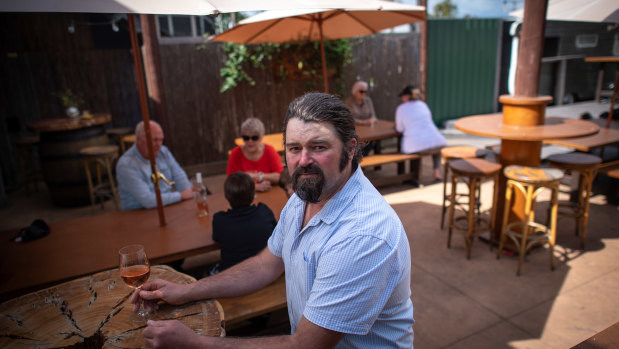Brett Knight, owner of Zephyrz Restaurant in Nagambie is worried about the state opening up too quickly. 