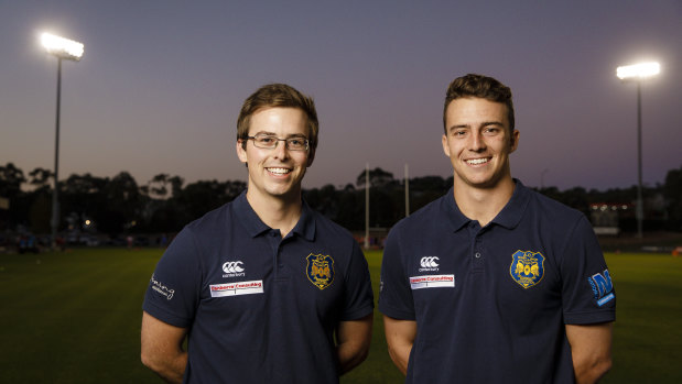 Reuben Keane, right, will be officiating at the Australian National Schoolboys Rugby Union Championships.