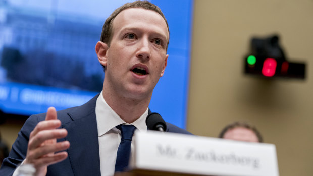 Facebook CEO Mark Zuckerberg testifies before a House Energy and Commerce hearing on Capitol Hill in Washington in April.