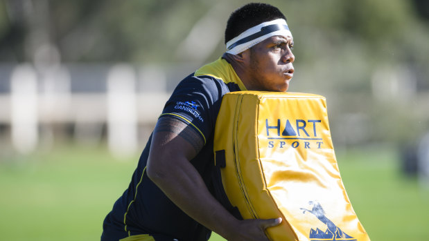 Allan Alaalatoa is expecting a tough front-row battle against the Jaguares. 