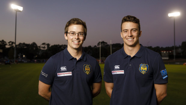 James Morris, right, and Reuben Keane will be referees at the Commonwealth Games.